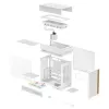 Desktop PC case DeepCool CL6600 WH — balta, supports ATX/PS2/SFX/SFX-L PSUs, 140 mm front, 120/140 mm top/rear, 2.5 inch & 3.5 inch drives