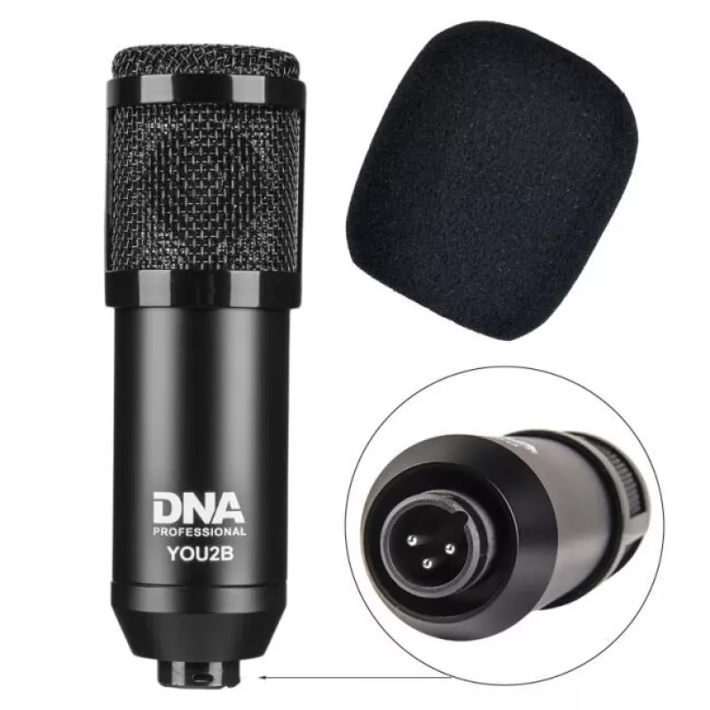 Mikrofona komplekts Bitmat DNA YOU2B — mikrofons, audio saskarne, statīvs un kabeļi