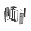 Rack cabinet LANBERG FF01-6624-23BL 24U freestanding 19 inch 600×600 mm IP20 Melns