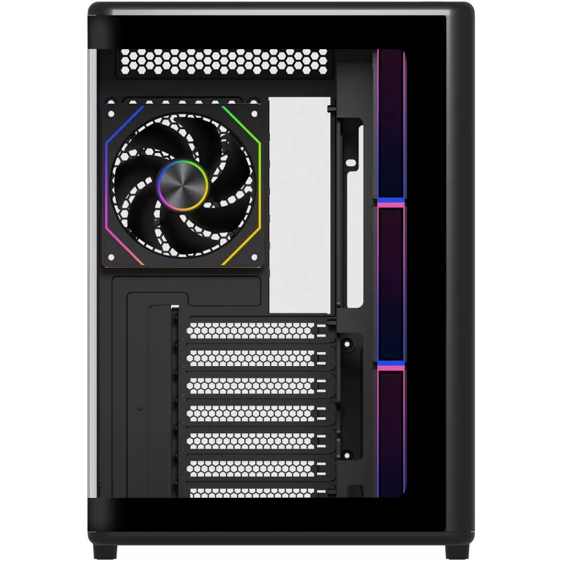 Elite 600 ARGB, torņa korpuss melns, rūdītais stikls x 2
