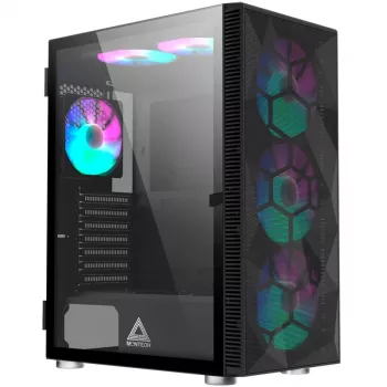 MONTECH X3 X3MESH-BK MIDI Tower korpuss melns siets PC korpusi