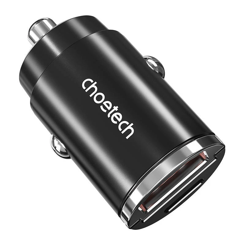 USB-C/USB-A lādētājs CHOETECH TC0006 30W — QC3.0 un PD3.0 atbalsts