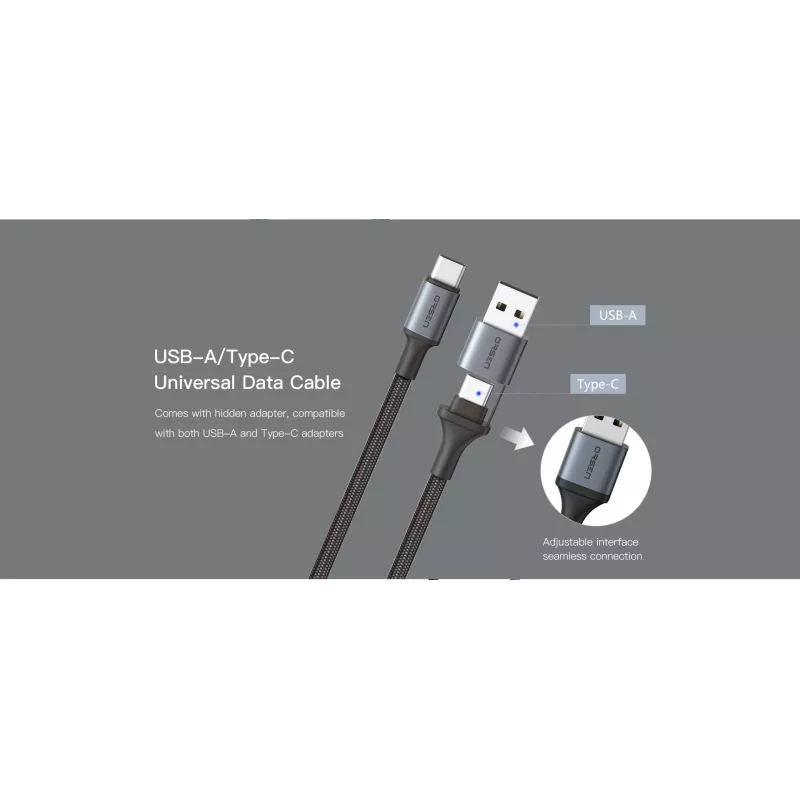 USB Type-C 2-in-1 kabelis Orsen S8, 5A, 1,5 m (ātrā uzlāde/dati)