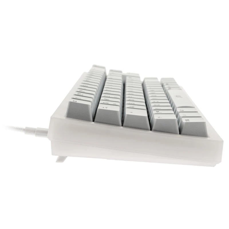 Mehāniskā TKL spēļu tastatūra XTRFY K5 RGB — bez ciparu bloka, caurspīdīga/balta