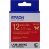 Epson uzlīmju kasetne, satīna lente LK-4RKK zelta/sarkana 12 mm (5 m)