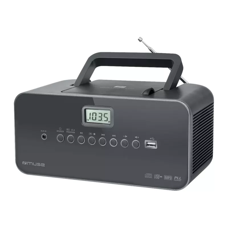 Muse M-28 DG CD atskaņotājs Pārnēsājams CD atskaņotājs Melns
