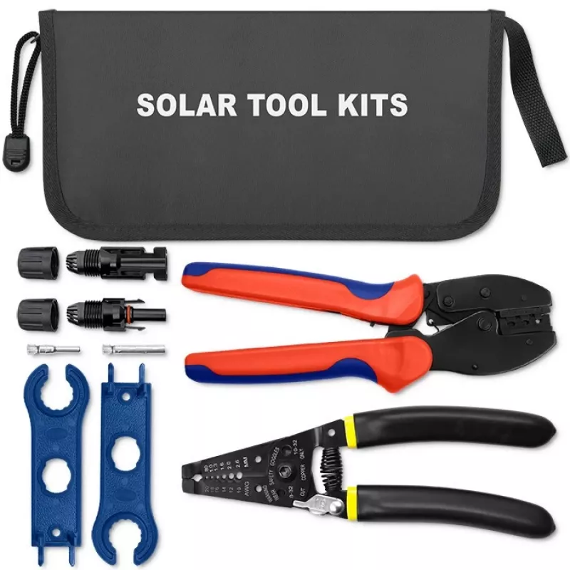 Qoltec Solar Tool Kit Saderīga ar MC4 Connectors | Crimping Tool + Stripping Pliers