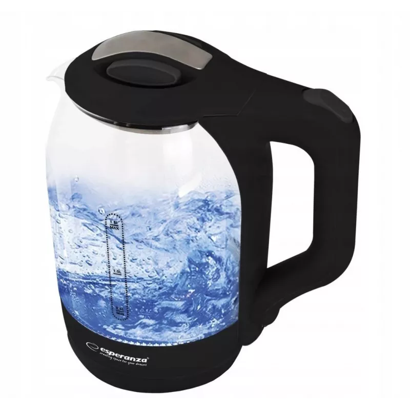 Esperanza EKK025K elektriskā tējkanna 1.7 L Melna, Daudzkrāsains 1500 W