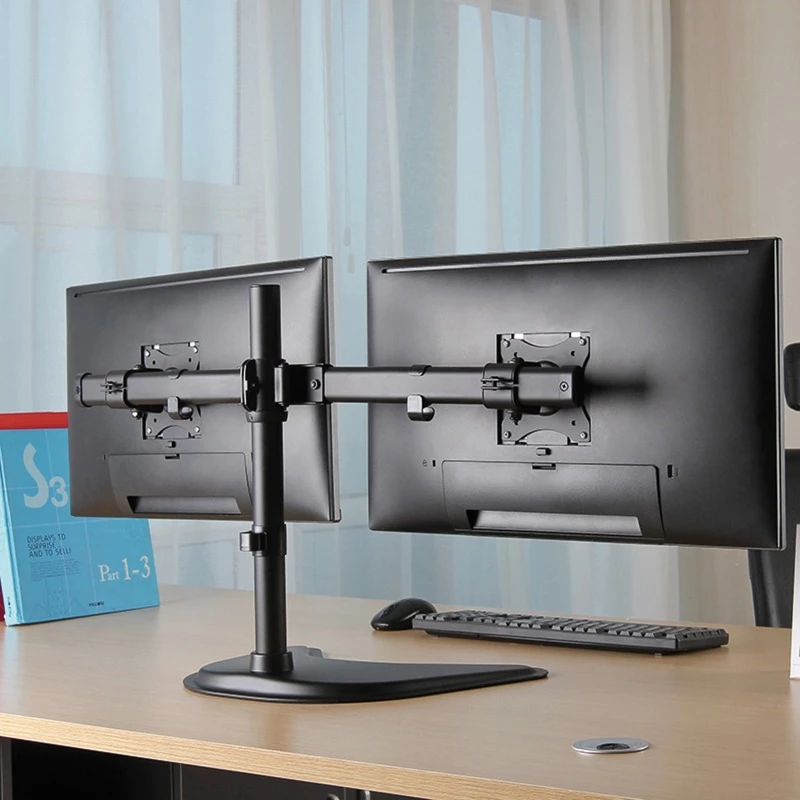 HAGOR HA FS - Montāžas komplekts (galda turētājs) - 2 LCD displejiem - Melns - Ekrāna izmērs: 38-68 cm (15-27)