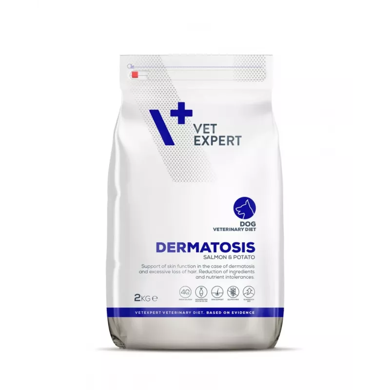 VET EXPERT Veterinary Diet Dermatosis Dog Salmon & Potato - sausā suņu barība - 2 kg