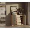kumode ar 2 durvis un 4 atvilktnes, artisan ozols/kašmira krāsa