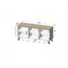 Cama sideboard LOTTA 150 3D Balts + sonoma oak