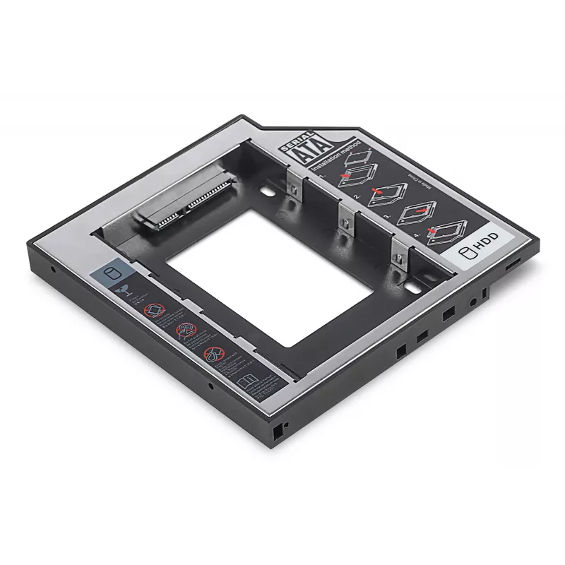 Montāžas rāmis SSD / HDD CD / DVD / Blu-ray SATA uz SATA III 12.7mm
