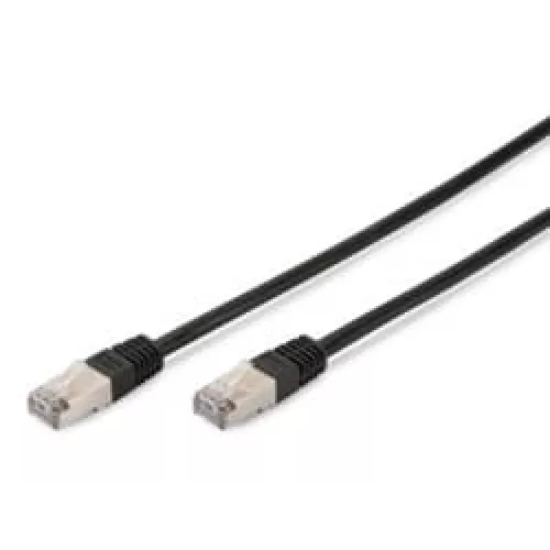 Tīkla kabelis Digitus CAT 5e SF/UTP Patch Cord melns 3 m