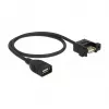 USB kabelis DeLOCK 85459 USB 2.0 0,5 m Melns