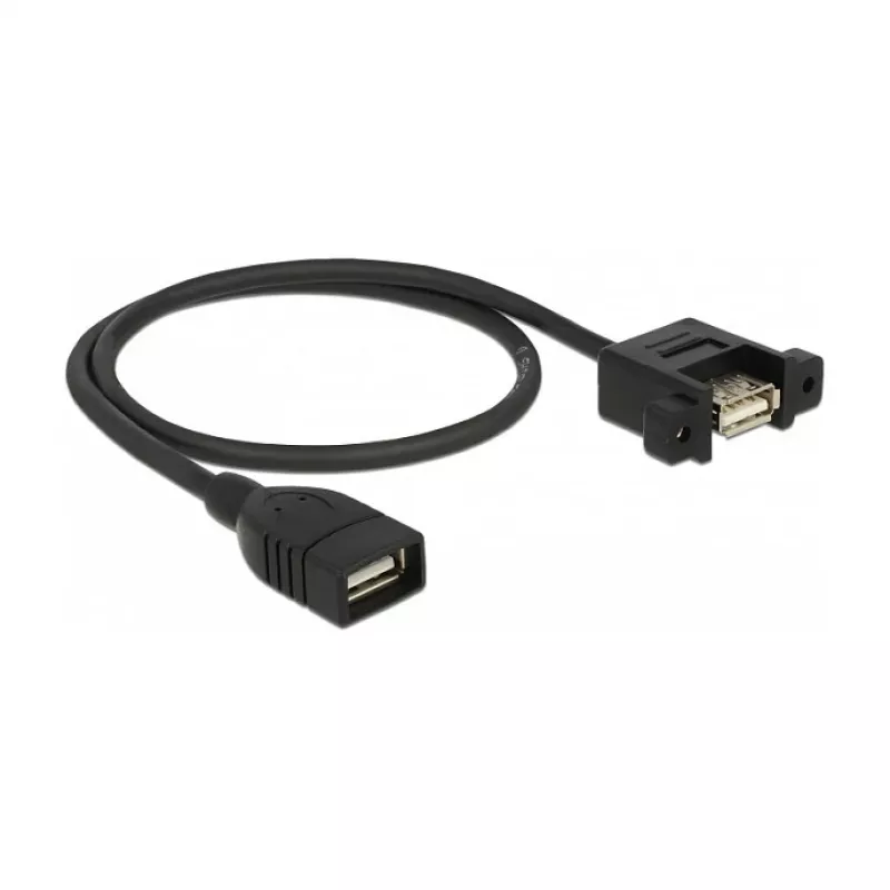 USB kabelis DeLOCK 85459 USB 2.0 0,5 m Melns