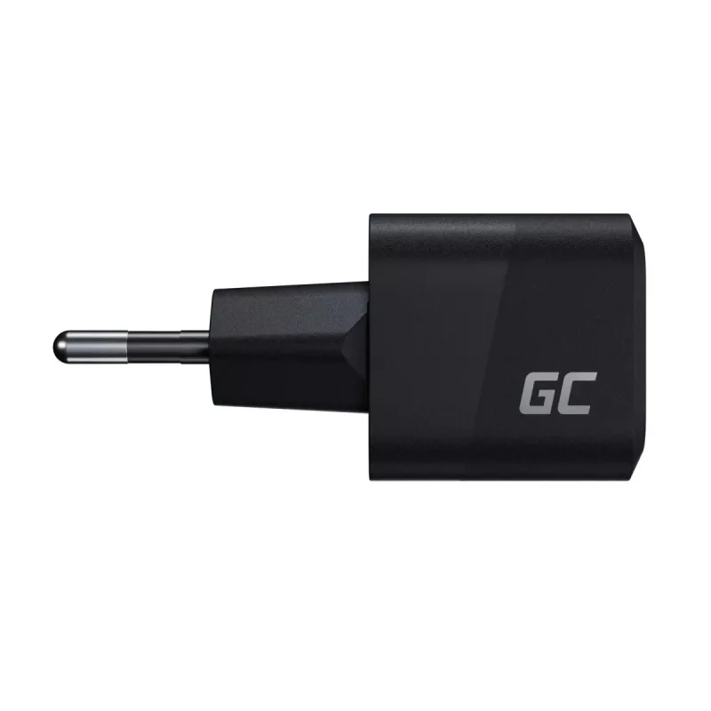 Mobilo ierīču lādētājs zaļa Cell CHARGC06, USB-C 33 W, Quick Charge 3.0, maiņstrāvas ieeja 100–240 V, melns