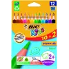 BIC krāsainie zīmuļi CEV.TRIANG.CBW 10+2 EU 12 krāsainie zīmuļi, 214842