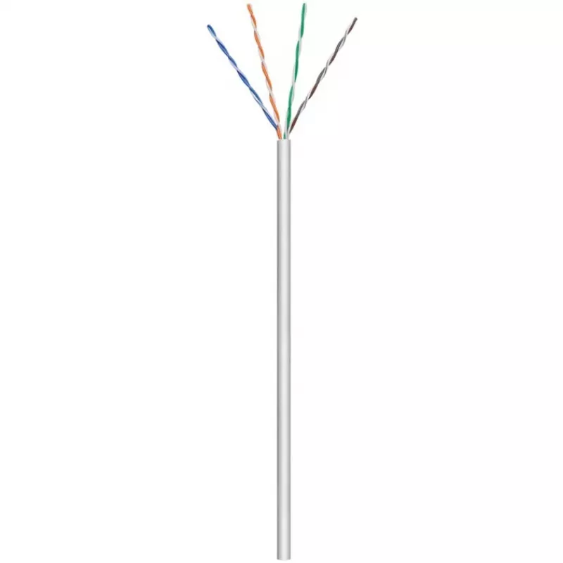 Wentronic Goobay CAT 6 tīkla kabelis, U/UTP, pelēks, 100 m - CCA, AWG 24/7 (vīts), PVC (93884)