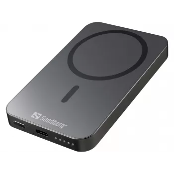 Pārnēsājams ārējais akumulators Sandberg Mag Wireless Powerbank 5000 ALU, 5000 mAh