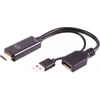 HDMI A sievišķais uz DisplayPort vīrišķais adapteris ShiverPeaks BS10-01012 4K 60Hz 20cm