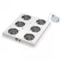 ROLINE 19 collu jumta montāžas ventilatoru bloks ar 6 ventilatoriem un termostatu, tērauda korpuss, pelēks