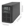 Qoltec Nepārtrauktās barošanas avots (UPS) | 1kVA | 1000W | Jaudas koeficients 1.0 | LCD | EPO | USB | Online