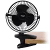 Adler uzlādējams piestiprināms galda ventilators | AD 7342 | Galda ventilators | Melns | Diametrs 15.5 cm | Ātrumu skaits 3 | Oscilācija | 5 W