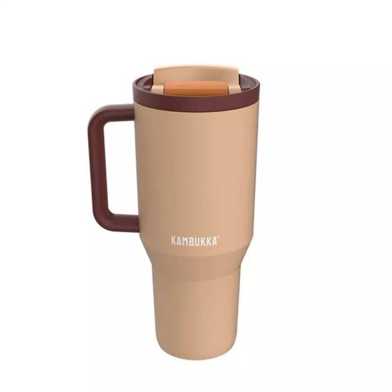Termokrūze ar teleskopisko salmiņu Kambukka Rio Tumbler 950ml Almond Dream