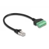 DeLOCK RJ45 kabelis Cat.6 spraudnis–spaiļu bloka adapteris 30 cm melns zaļš