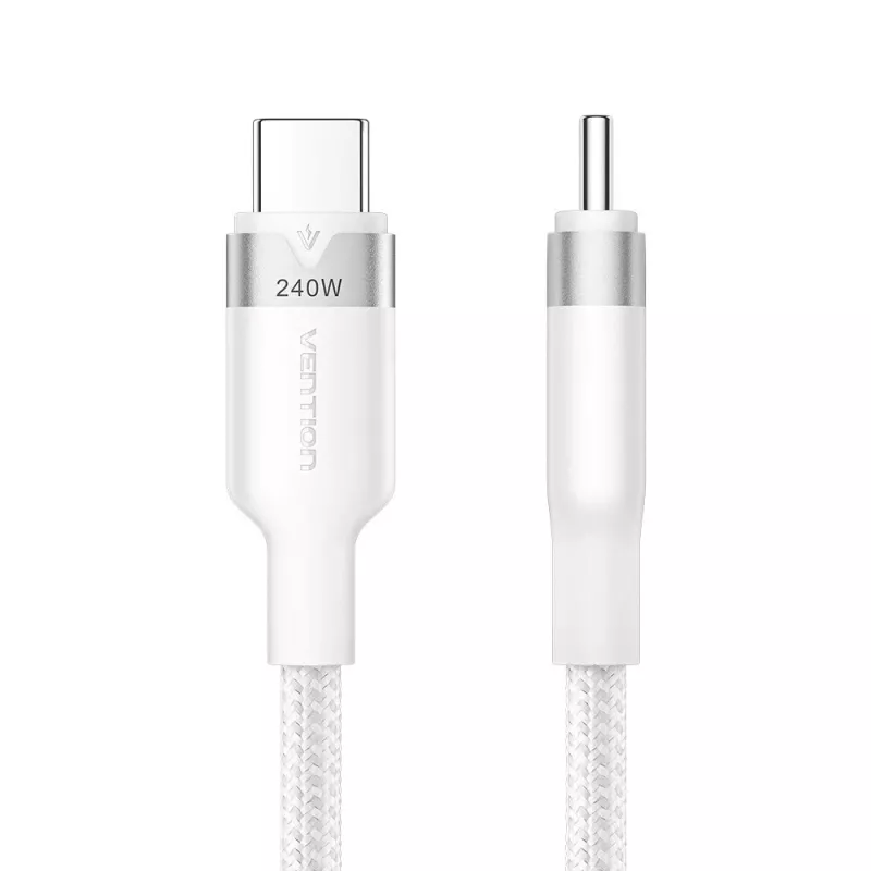 USB-C uz C 2.0 Vention PD 3.1 5A 240W 2m WH kabelis