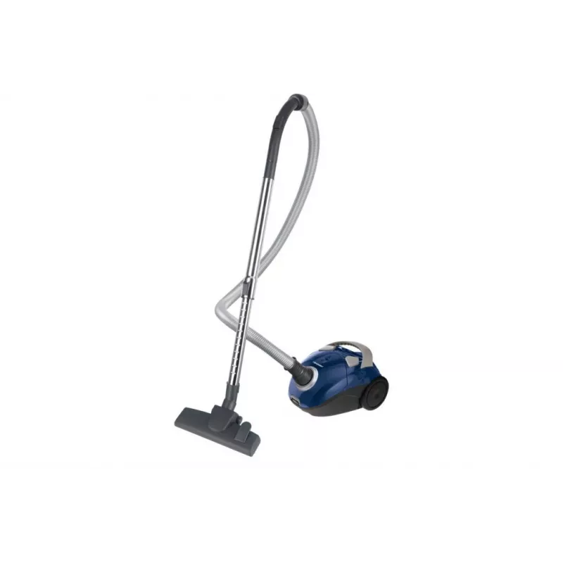 Cilindriskais putekļsūcējs BLAUPUNKT VCB202 AGDBLVC053 — 700 W, 2 L putekļu maiss, teleskopiska metāla caurule, 4,2 m vads, zils