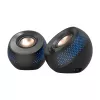 CREATIVE Pebble X 2.0 USB-C datora skaļruņi ar regulējamu RGB apgaismojumu, Bluetooth 5.3, USB audio, līdz 15 W RMS jaudai, PC un Mac