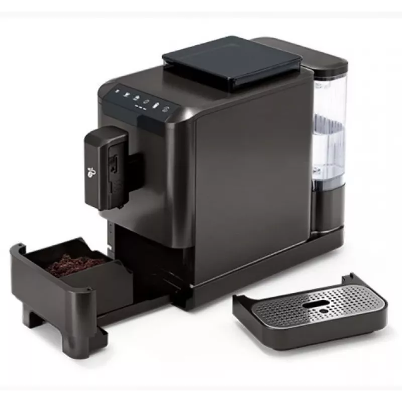 Espresso kafijas automāts Tchibo Esperto2 Milk melns — integrēts piena putotājs, galda virsmas automātiskais espresso kafijas automāts