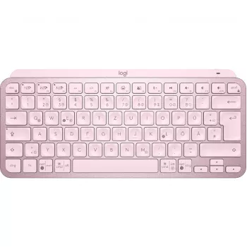 Logitech MX Keys Mini minimālistiska bezvadu apgaismojama tastatūra – ROZĀ – CENTRĀLĀ (DE)