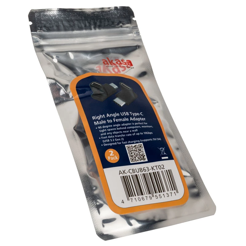 Kabeļa savienotāja adapteris USB Type-C Akasa AK-CBUB63-KT02