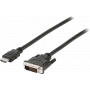 NEDIS HDMI™ kabelis | HDMI™ spraudnis | DVI-D 24+1 kontaktu spraudnis | 1080p | ar niķeļa pārklājumu | 2,00 m | taisns | PVC | melns | kaste