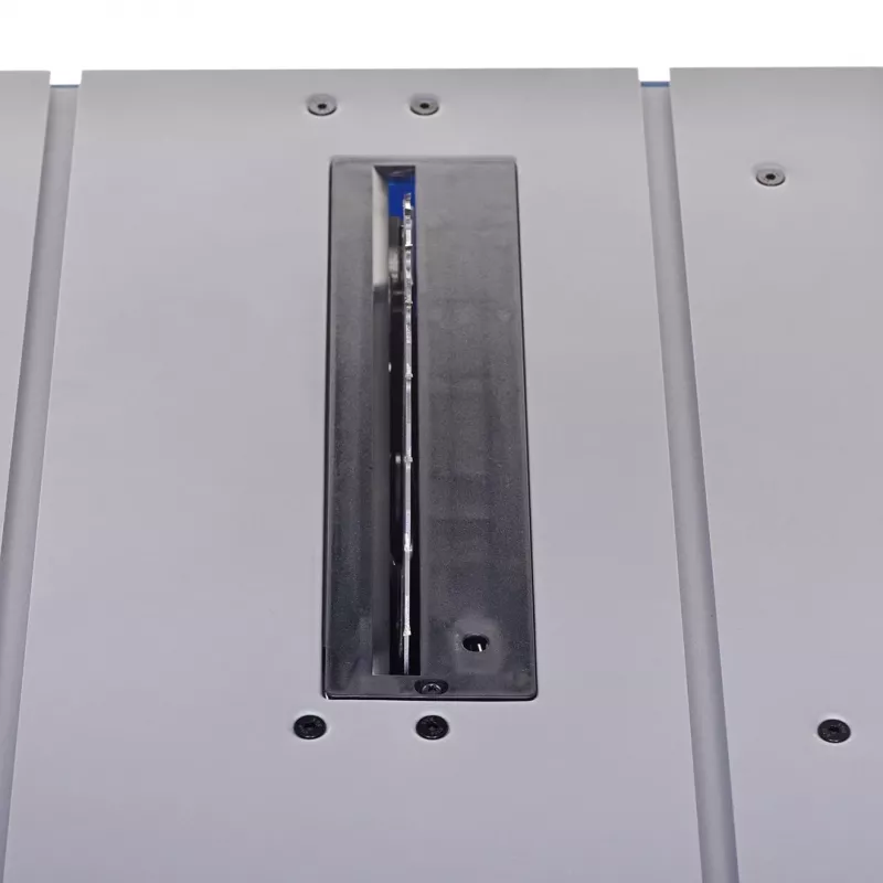 Galda zāģis Scheppach HS100S Special Edition — 2000 W, 250 mm asmens, 85 mm griešanas dziļums, 0–45° slīpums, salokāms statīvs