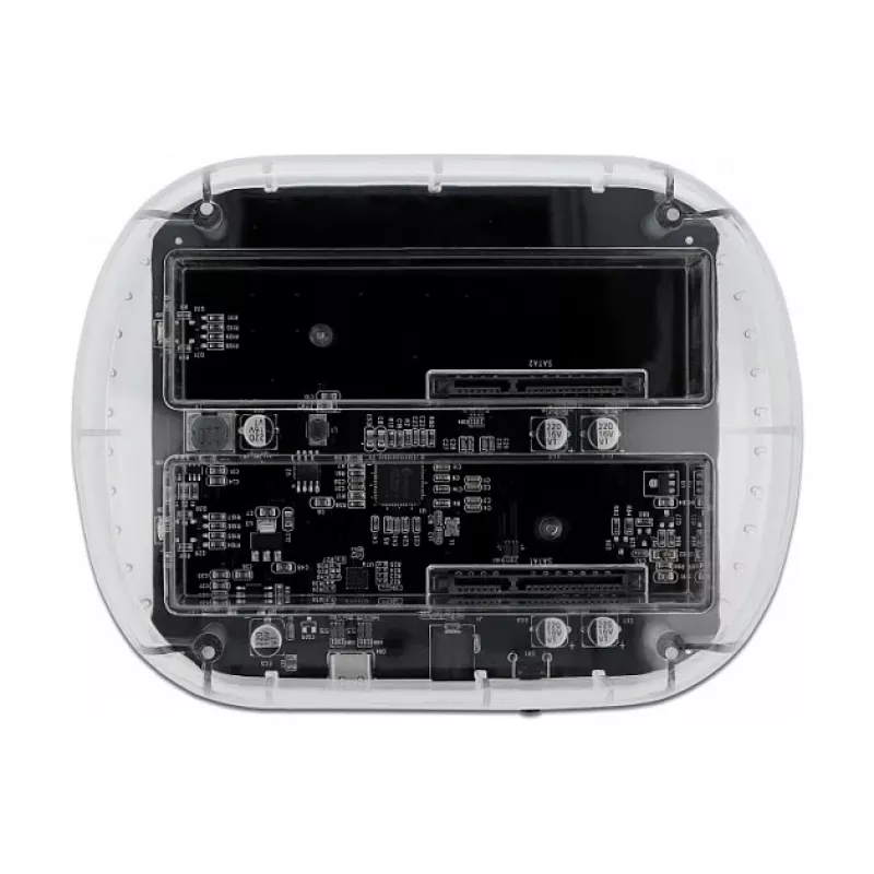 DeLOCK USB Type-C Docking Station for 2 x SATA HDD / SSD - HDD-Dockingstation Schächte: 2 - 2.5 / 3.5 gemeinsam genutzt (6,4 cm/8,9 cm gemeinsam genut