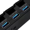 USB 3.1 Gen 1 darbvirsmas centrmezgls SILVERSTONE SST-UC03B-PRO — 7 USB pieslēgvietas