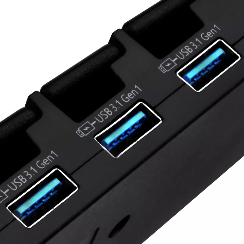 USB 3.1 Gen 1 darbvirsmas centrmezgls SILVERSTONE SST-UC03B-PRO — 7 USB pieslēgvietas