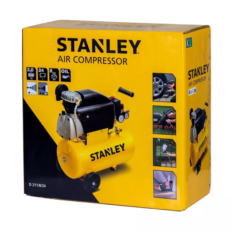Stanley eļļas kompresors 24 l 1500 W FCCC404STN005 24 l 8 bar komplekts ar 6 daļām