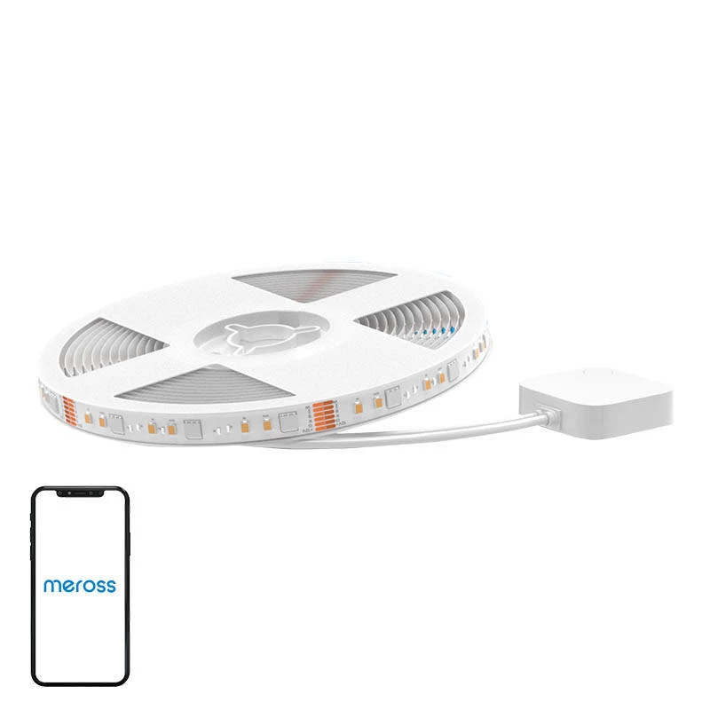 LED gaismas lente Meross MSL320CPHK 5 m RGBWW Wi‑Fi, adresējama RGB + silta balta