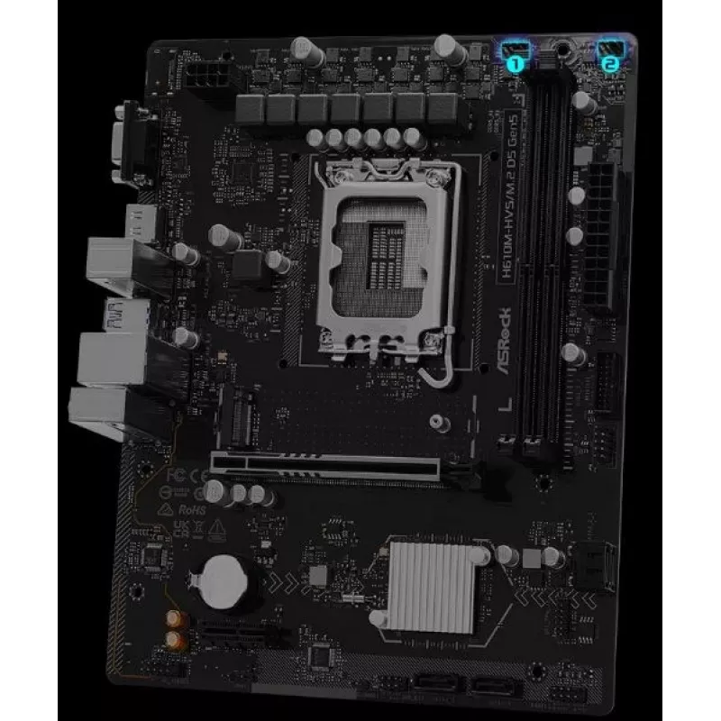 Mātesplate ASRock H610M-HVS/M.2 D5 GEN5 – LGA1700, DDR5, PCIe 5.0, mATX