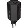 CANYON Lādētājs HEXAGON 65 GaN 65W 2xPD 1xQC EU Melns (CND-CHAHEX65B)