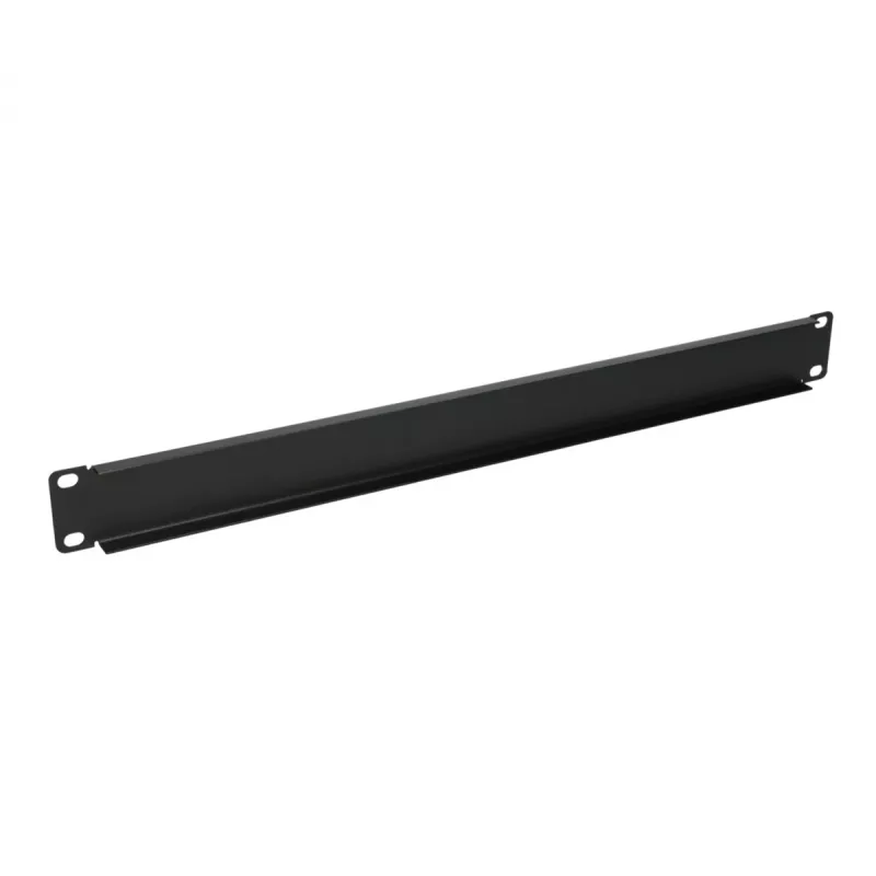 Rack blanking panel Extralink Front Blank Panel 1U 19 collas melns, tērauda korpuss