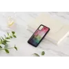 Aizsargājošs tālruņa maciņš iKins Samsung Galaxy S20 — ūdensziedu raksts, melns