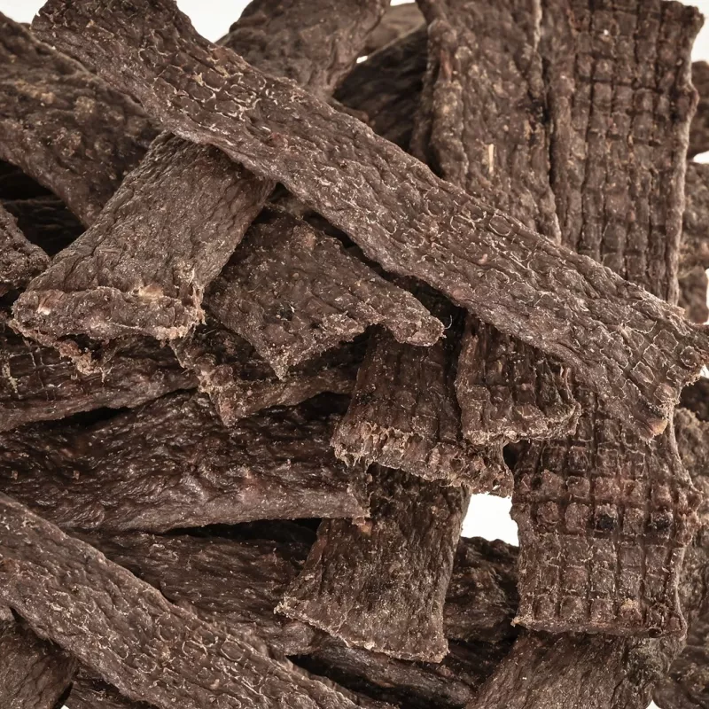 Suņu kārums PETITTO Monoprotein Meat Strips — brieža gaļa, hipoalerģiska uzkoda, 400 g, bez graudiem un sojas