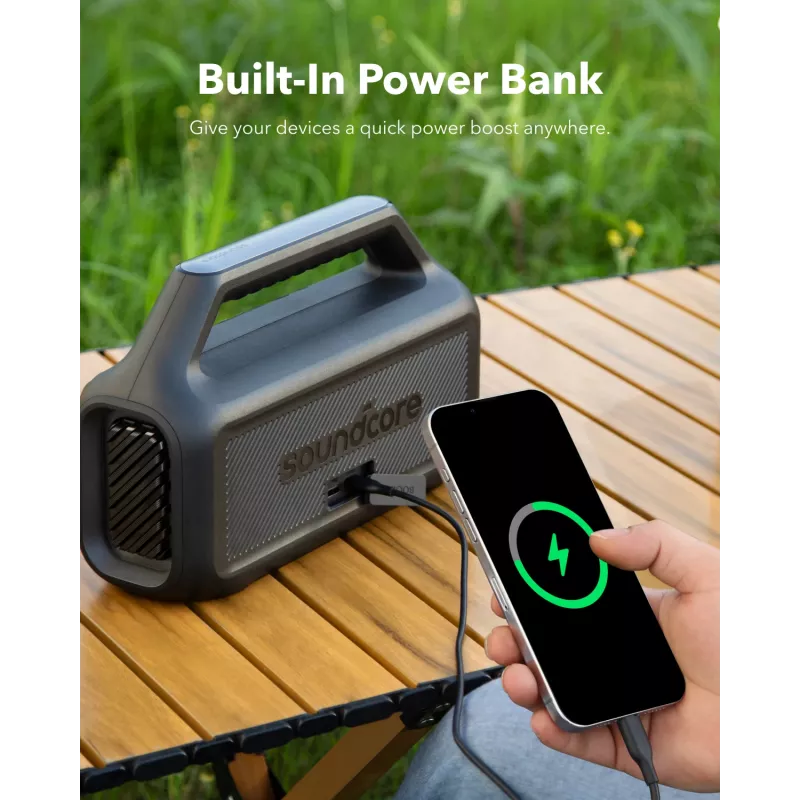 Stereo pārnēsājamais skaļrunis Anker Soundcore Boom 2 SE — 2.0 kanāli, 30 W RMS, bezvadu, melns
