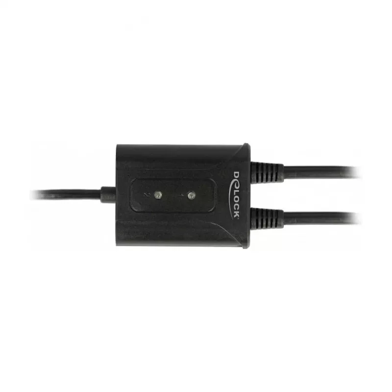 Seriālais kabelis DeLOCK 63950 USB 2.0 Type-A 2 x RS-232 DB9 Melns 0,6 m